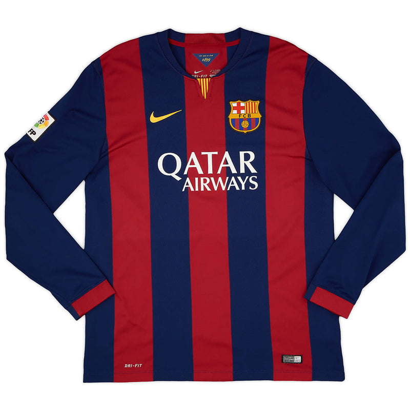 Camisa Barcelona Retro Manga Longa Home Neymar JR 2014/2015 | GL Sports