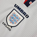 Camisa Manga Longa Seleção Inglaterra 1998 - Branco | GL Sports