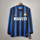 Camisa Manga Longa Inter de Milão 10/11 - Azul e Preto | GL Sports
