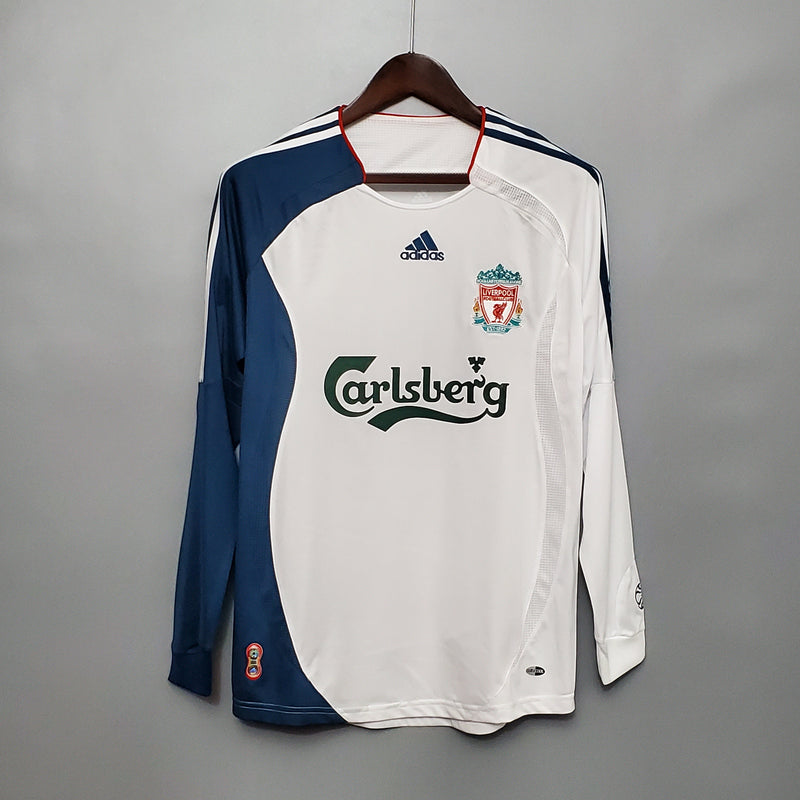 Camisa Manga Longa Liverpool 06/07 - Branco | GL Sports