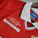Camisa Manga Longa Manchester United 1999 - Vermelho | GL Sports