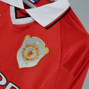Camisa Manga Longa Manchester United 1999 - Vermelho | GL Sports