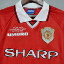 Camisa Manga Longa Manchester United 1999 - Vermelho | GL Sports
