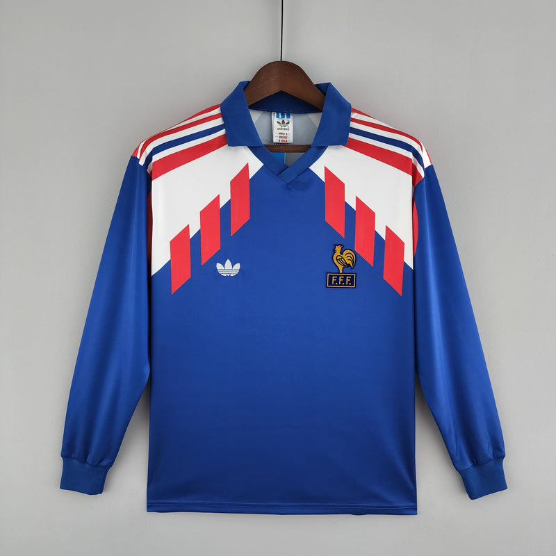 Camisa Manga Longa Seleção França 88/90 - Azul | GL Sports