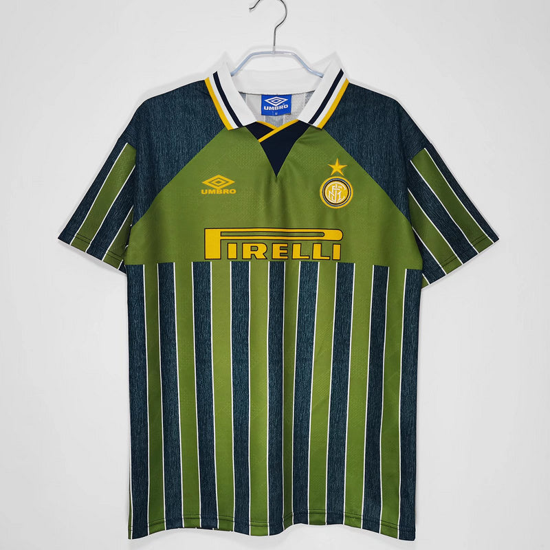 Camisa Inter de Milão Retrô 1995/1996 Cinza/Verde - | GL Sports